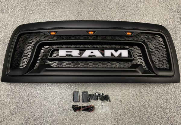 Rebel Style LED Grille Kit w/ Letters for 10-18 Dodge Ram 2500 HD 3500 - Image 2