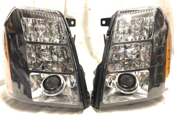 2007-2014 Cadillac Escalade Left Right Head Light Lamp Headlight Set - Image 2