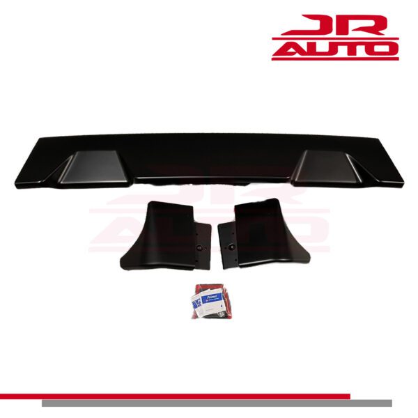 3pc Black Roof Cap Wing Spoiler w/ End Caps for 14-18 GMC Sierra 1500