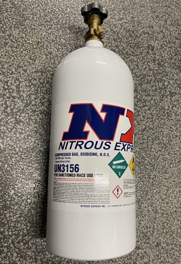 Nitrous Express NX 10lb Bottle Tank w/ Mainline Valve - White Aluminum - Image 5