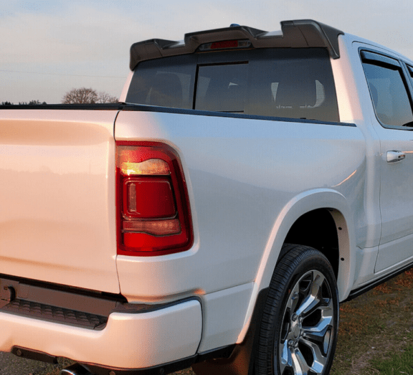 3pc Black Roof Cap Wing Spoiler w/ End Caps for 19-21 Dodge Ram 1500 - Image 6