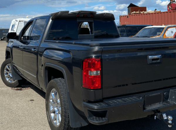 3pc Black Roof Cap Wing Spoiler w/ End Caps for 14-18 GMC Sierra 1500 - Image 6