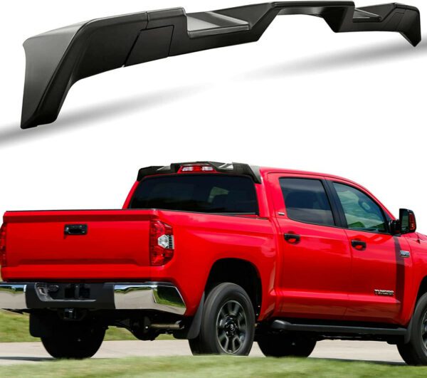 3pc Black Roof Cap Wing Spoiler w/ End Caps for 14-19 Toyota Tundra - Image 6