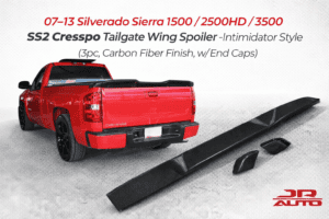07–13 Silverado Sierra SS2 Tailgate Wing Spoiler Carbon Fiber Finish