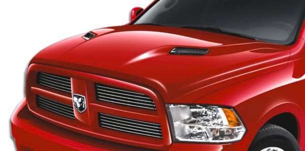 New RT Style Hood w/ Vents for 09-18 Dodge Ram 1500 - Fiberglass 107103 - Image 2