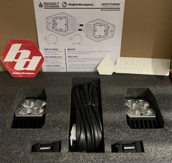 Universal Mirror UTV LED Light Kit 1.75 Mount NightHawk Squadron - Image 3