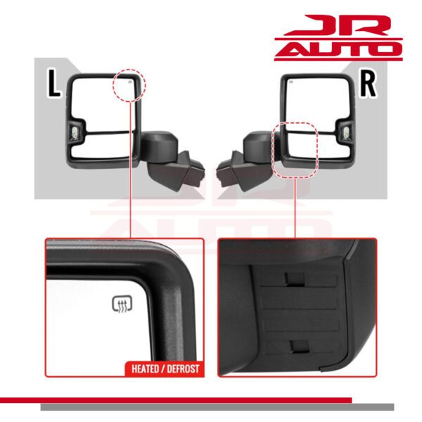 19-22 Silverado 1500 2500 - Driver & Passenger Power Towing Mirrors-Heated & Foldaway, High Quality - Image 10