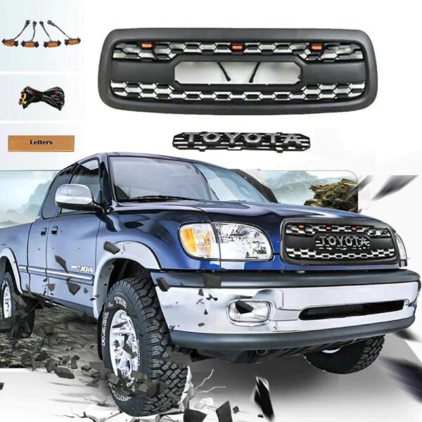 TRD Pro Style Grille Grill w/ Letters & LED Lights 00-02 Toyota Tundra