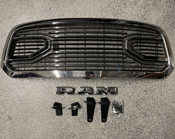 Ram Laramie Grille Grill w/ Letters Chrome or Black 13-18 Dodge 1500