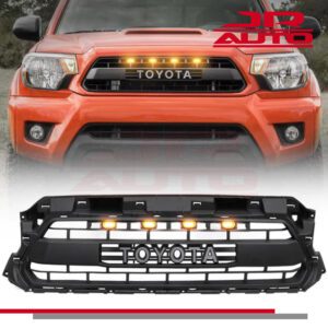 2012-2015 Toyota Tacoma TRD Pro-Style Grill Grille Letters Logo & Amber LED Lights