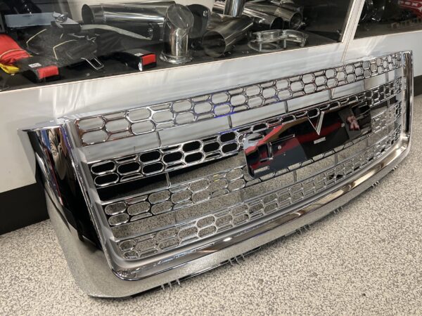 2007-2013 GMC Sierra 1500 Applique Front Honeycomb Mesh Hood Grille Chrome 07-13