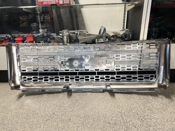 2007-2013 GMC Sierra 1500 Applique Front Honeycomb Mesh Hood Grille Chrome 07-13