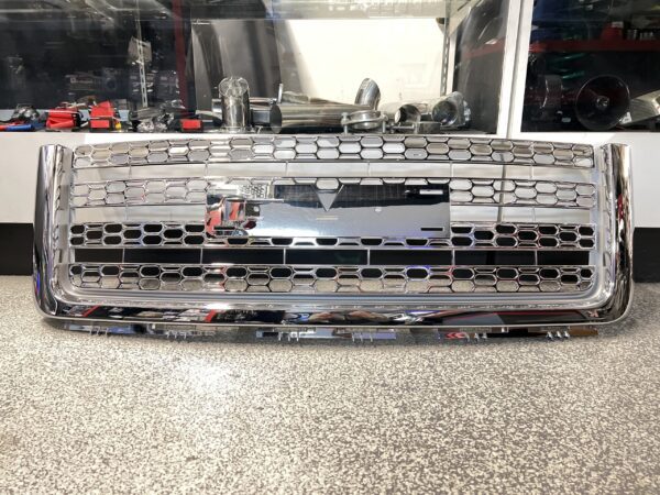 2007-2013 GMC Sierra 1500 Applique Front Honeycomb Mesh Hood Grille Chrome 07-13