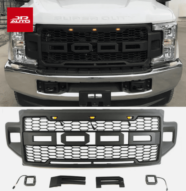 17 19 Raptor Style Grille For Ford F250 F350 Super Duty Gloss Black