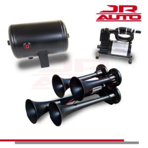 Kleinn Air Horns HK4 1 Complete Quad Air Horn Package Black 2