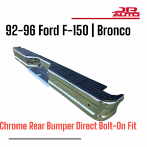 92-96 Ford F-150 Bronco Rear Chrome Bumper Direct Bolt-On