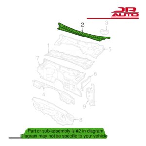 1988-1998 Chevy C1500 Windshield Cowl Panel OEM New