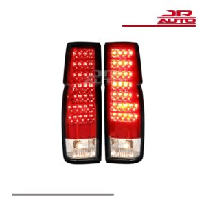 1986-1997 Nissan D21 Hardbody pickup red clear LED tail lights pair w/bulbs