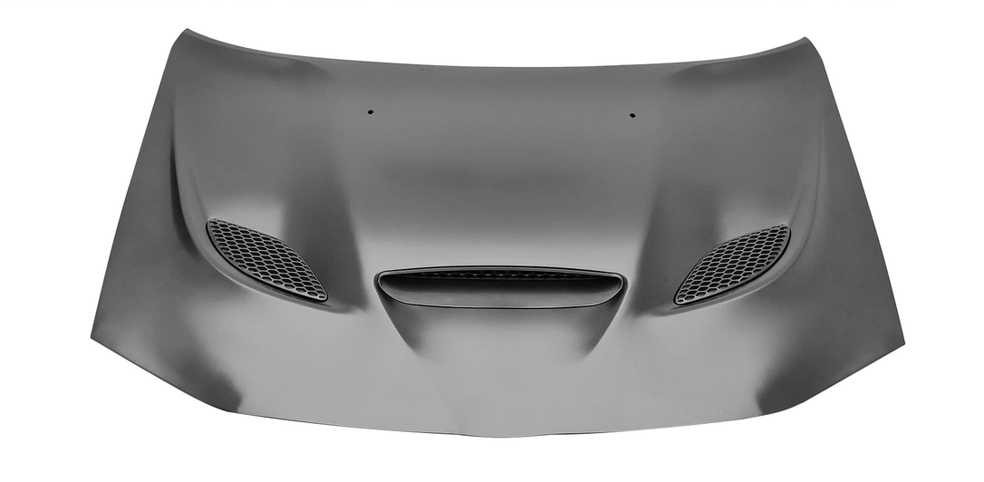 11-23 Chrysler 300 SRT Hellcat Front Scoop Vent Aluminum Primed Hood - Image 5